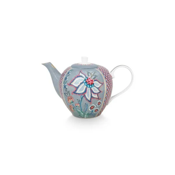 Produktfoto der Tea Pot Large Flower Festival Light Blue von der Seite